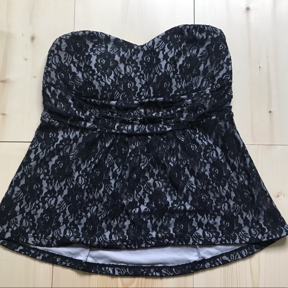 Black Lace Tube Top